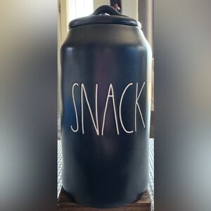 Rae Dunn Black Snack Canister